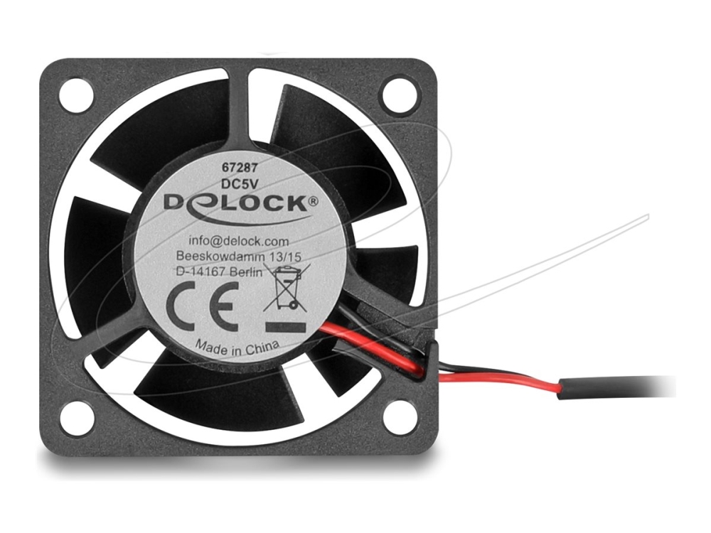 Delock 67287, Fan, 4 Cm, 0.19 M³/H, Black