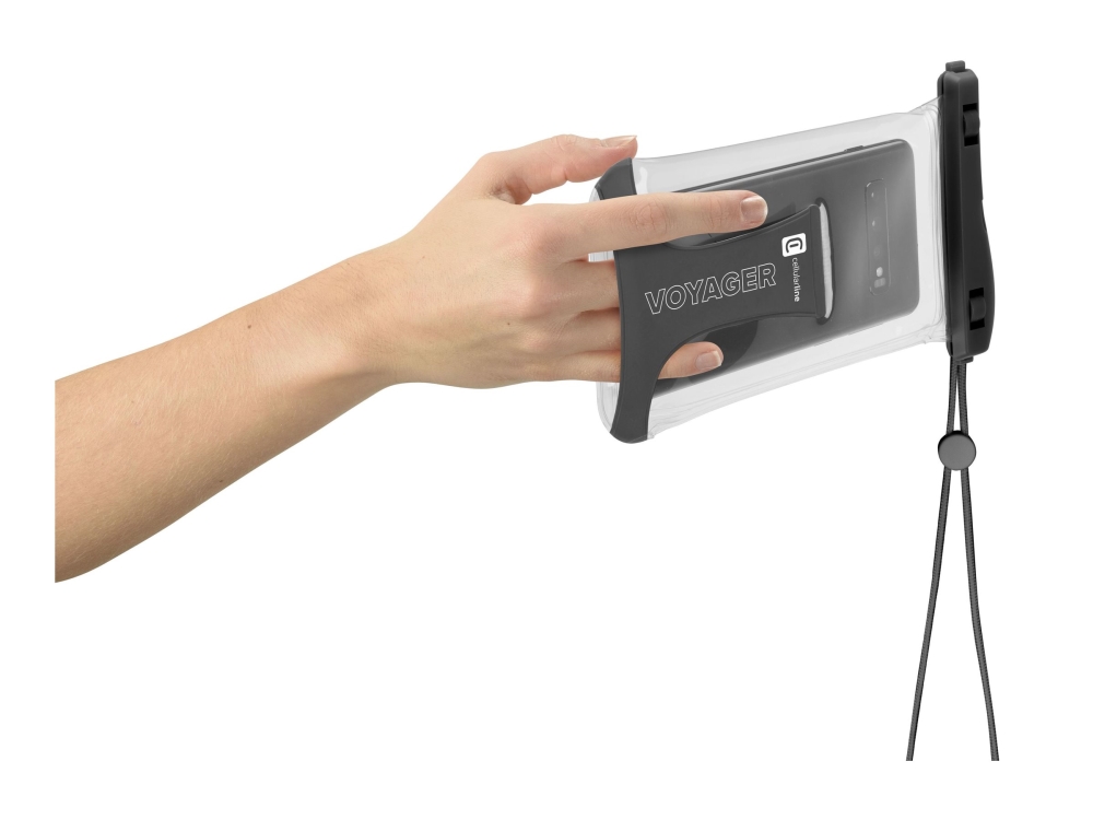 Cellular Line Voyager Universal - Beskyttende Vandtæt Etui Til Mobiltelefon - Sort