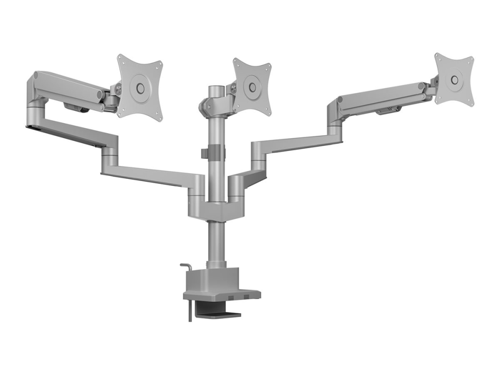 Icy Box Ib-Ms525-T, Monitorständer Mit Tischhalterung Für Drei Monitore Bis Zu 30" (76 Cm), Klemme/Durchführung, 21 Kg, 76,2 Cm (30"), 100 X 100 Mm,