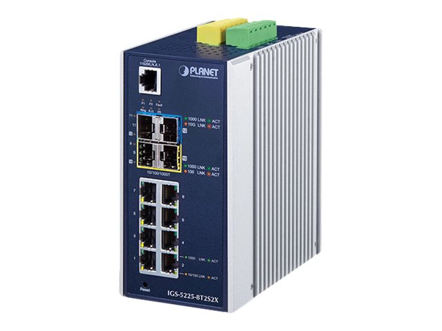 Planet Igs-5225-8T2s2x, Managed, L3, Gigabit Ethernet (10/100/1000), Wandmontage