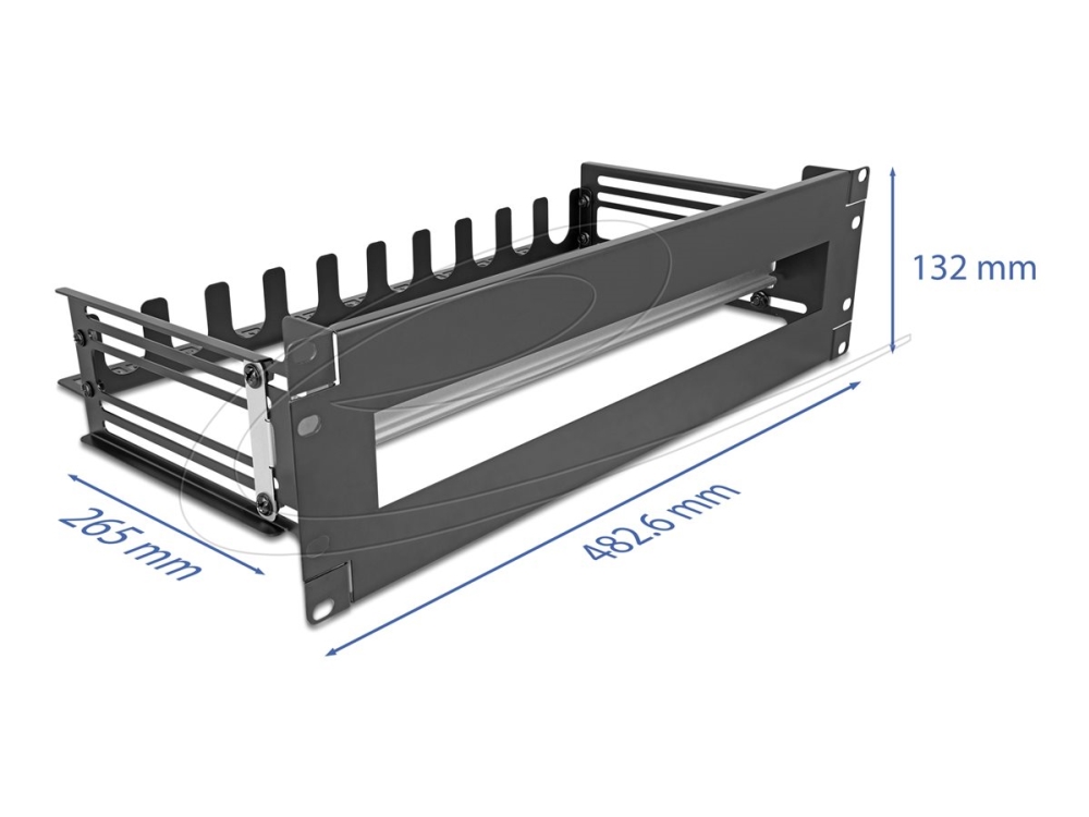 Delock 67282, Circuit-Breaker Panel, Metal, Black, 1 Pc(S)