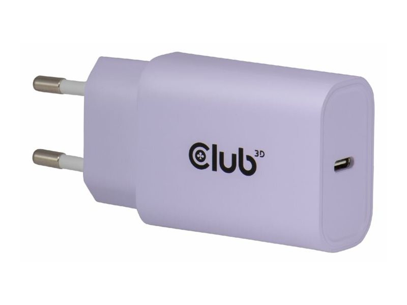 Club3d 2-Pack Usb-C Charger 30Watt Purple, Drinnen, Ac, Violett