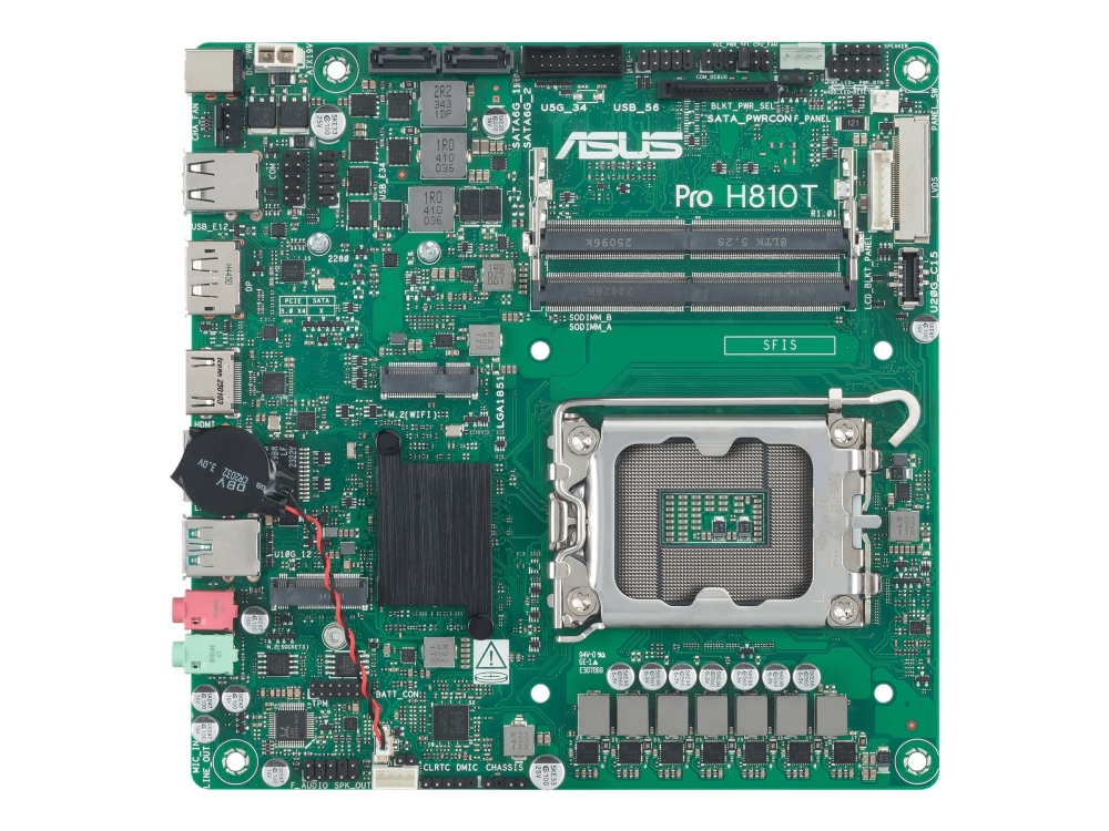 Asus Pro H810t-Csm, Intel, Lga 1851 (Sockel V1), Intel Core Ultra (Serie 2), Ddr5-Sdram, 128 Gb, So-Dimm
