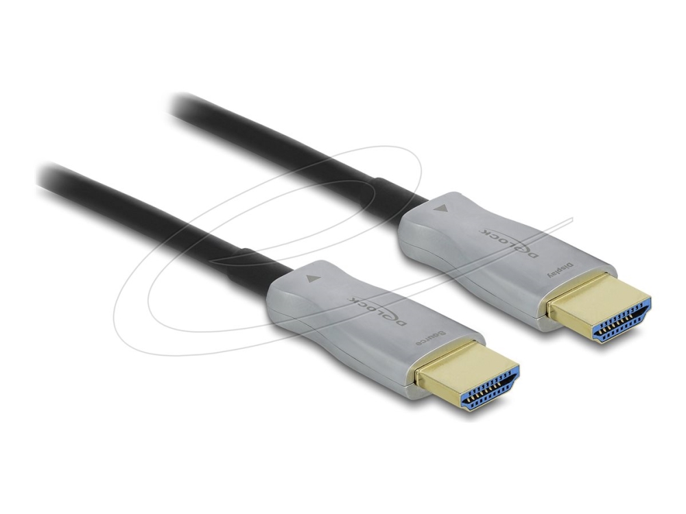 Delock - High Speed - Hdmi-Kabel - Hdmi Han Til Hdmi Han - 5 M - Hybrid Kobber/Fibertoptik - Sort - Active Optical Cable (Aoc), 4K60 Hz (3840 X 2160)