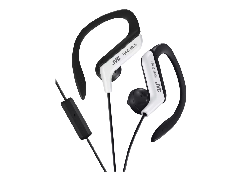 JVC HA-EBR25 - Hörlurar med mikrofon - öronknopp - montering över örat - kabelansluten - 3,5 mm kontakt - vit | TV, Ljud & Bild - Hörlurar & Mikrofoner | GameStuff
