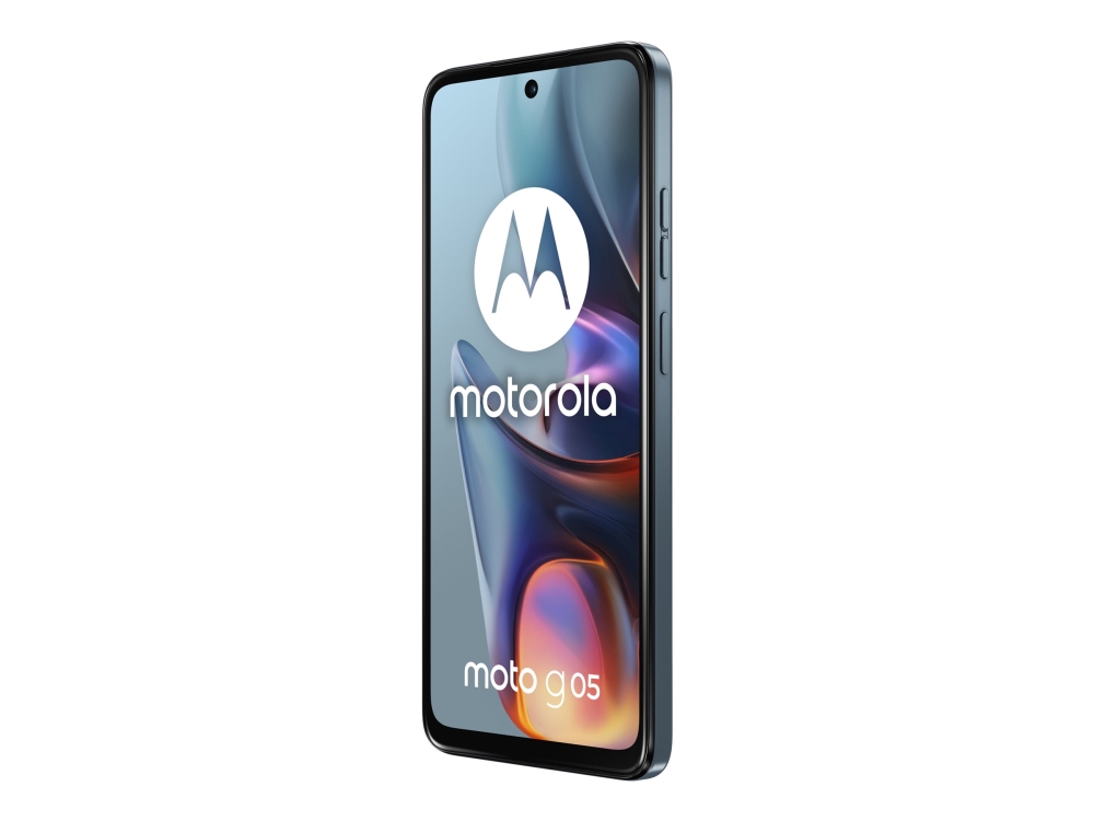 Motorola Moto G05 – 4G smartphone – dual-SIM – RAM 4 GB / Intern hukommelse 256 GB – microSD slot – LCD-skærm – 6.67 – 1604 x 720 pixels (90 Hz) – rear camera 50 MP – front camera 8 MP – denimblå