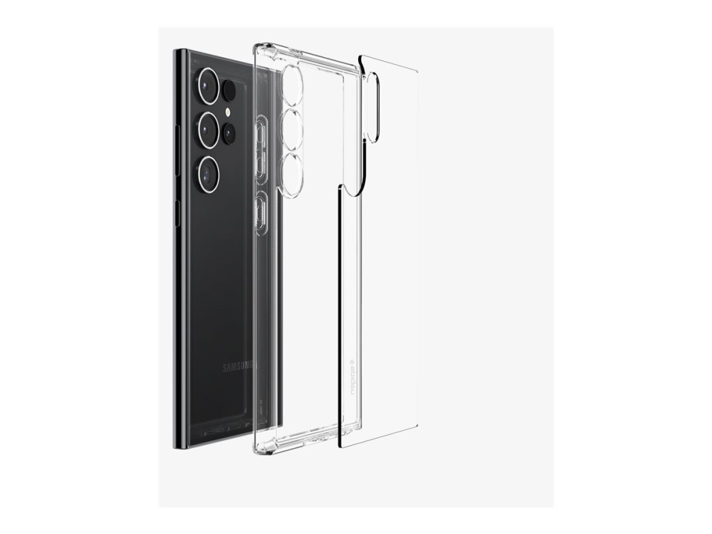 Spigen Ultra Hybrid - Bagsidecover Til Mobiltelefon - Polykarbonat, Termoplastisk Polyuretan (Tpu) - Krystalklar - For Samsung Galaxy S24 Ultra