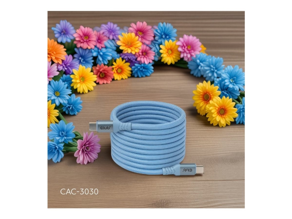 Club 3D - Usb-Kabel - 24 Pin Usb-C (Han) Til 24 Pin Usb-C (Han) - Usb 2.0 - 48 V - 5 A - 2 M - Snoet, Usb Power Delivery (240 W), Power Delivery 3.1
