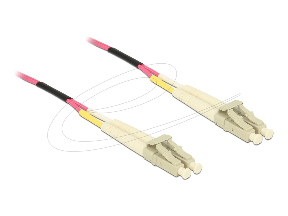 Delock - Netzwerkkabel - Lc Multimode (Stecker) Auf Lc Multimode (Stecker) - 100 M. - 2 Mm - Glasfaser - 50 / 125 My - Om4 - Halogenfrei - Violett