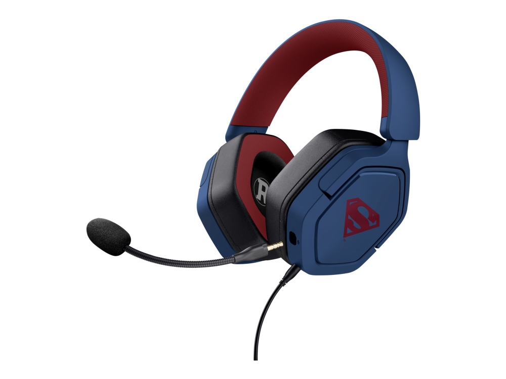 Trust Gxt 492Sm Carus - Superman - Headset - Fuld Størrelse - Kablet - 3,5 Mm Jackstik - Blå, Rød