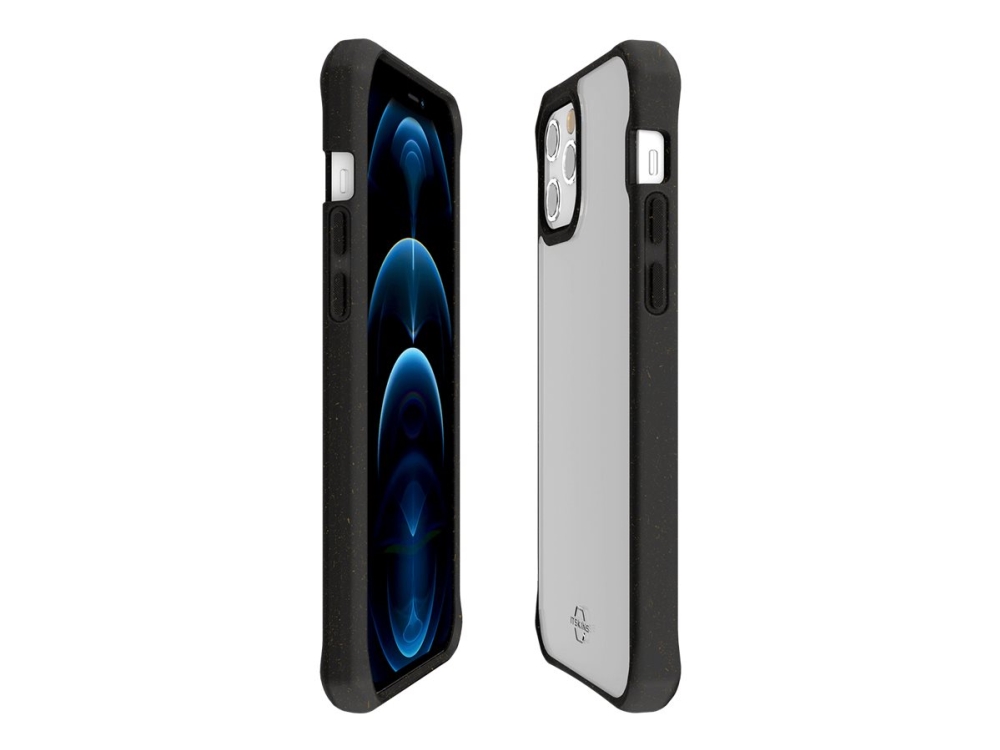 ITSKINS FERONIABIO // PURE - Baksidesskydd för mobiltelefon - wheat straw and biopolymers (feroniabio) - svart, transparent - för Apple iPhone 12 Pro Max