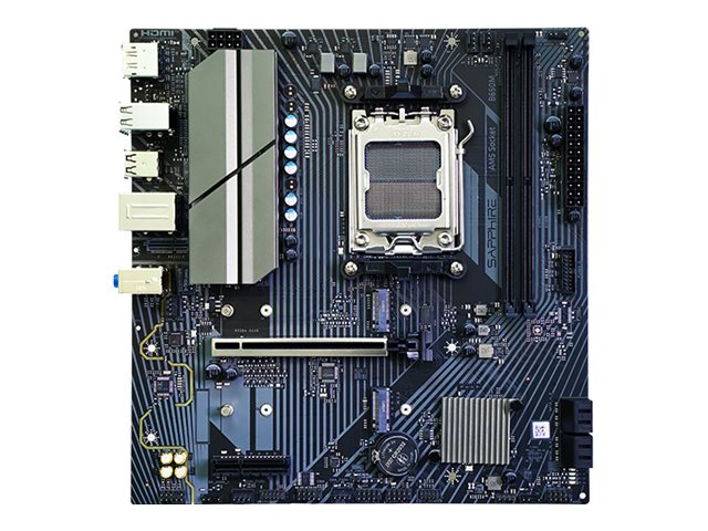 Sapphire B650M-E - Moderkort - micro ATX - Socket AM5 - AMD B650 Chipuppsättning - USB 3.2 Gen 1, USB-C 3.2 Gen 1 - 2.5 Gigabit LAN - inbyggda grafiken (CPU krävs) - HD-ljud (6 kanaler) | Datorkomponenter - Moderkort - AMD Moderkort | GameStuff