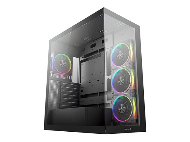 DeepCool CG580 4F V2 - Tower - ATX - genomskinlig sidopanel (härdat glas) - ingen strömförsörjning (ATX / PS/2) - svart - USB/ljud | Datorkomponenter - Datorchassin & Tilbeör - Alla Datorchassin | GameStuff