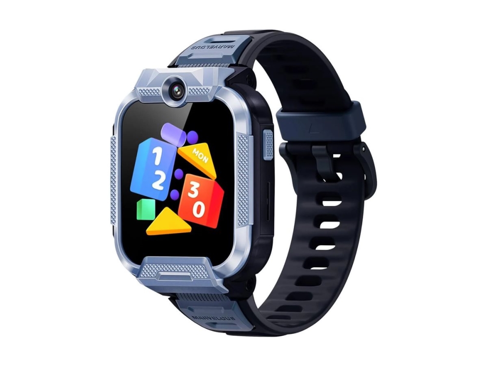 Mibro Kids Z5 - Smart ur med rem - håndledsstørrelse: op til 247,4 mm - display 1.69 - 128 MB - Wi-Fi, Bluetooth, LTE - 4G - 2 Megapixel kamera - blå billede