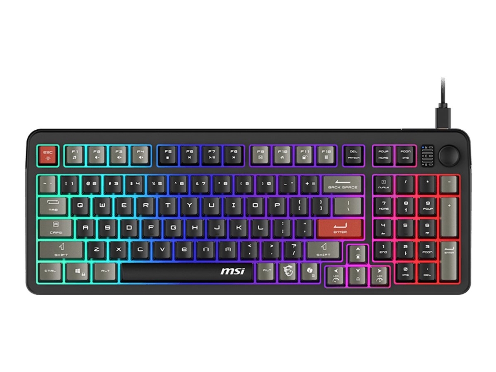 MSI FORGE GK110 - Tastatur - bagbelyst - USB - QWERTY - USA