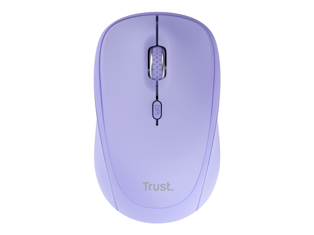 Trust Yvi+ - Mus - Kompakt, Multi-Enhed - Højre- Og Venstrehåndet - Optisk - 3 Knapper - Trådløs - 2.4 Ghz, Bluetooth 5.0 - Trådløs Modtager (Usb) -