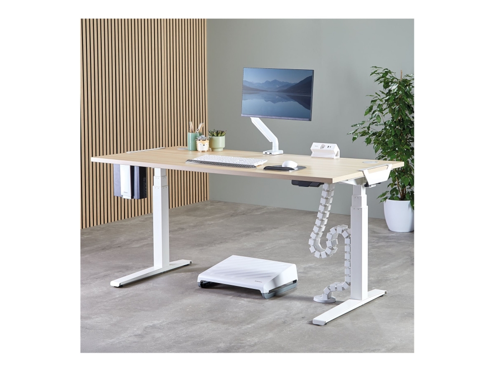 Fellowes - Skrivebordsmonteringsholder - Monterbar Under Skrivebord - Hvid