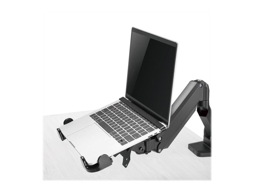 Maclean MC-836 - Komponenter til montering (remme, holder) - for notebook - sort - skrivebordsstander