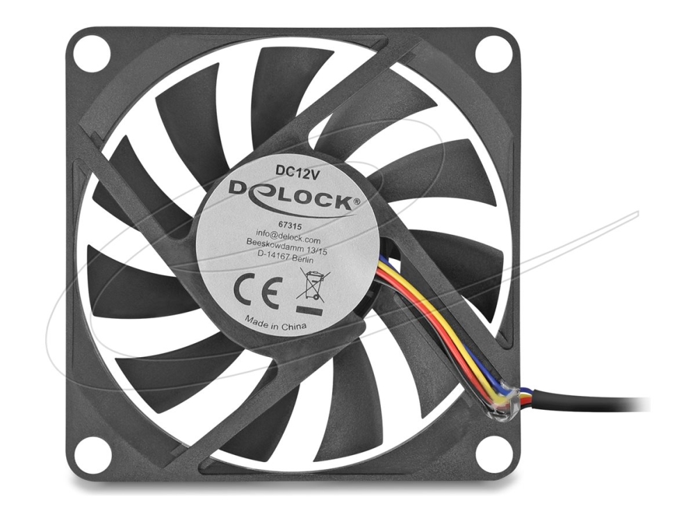 Delock - Lådfläkt - axial - 70 mm - svart | Datorkomponenter - Kylning & moddning - Chassi fläktar | GameStuff