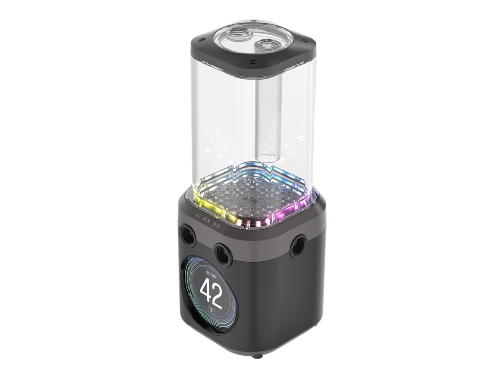 Corsair Icue Link Xd6 Rgb Elite Lcd - Pumpe Og Reservoir Til Flydende Kølesystem - Sort