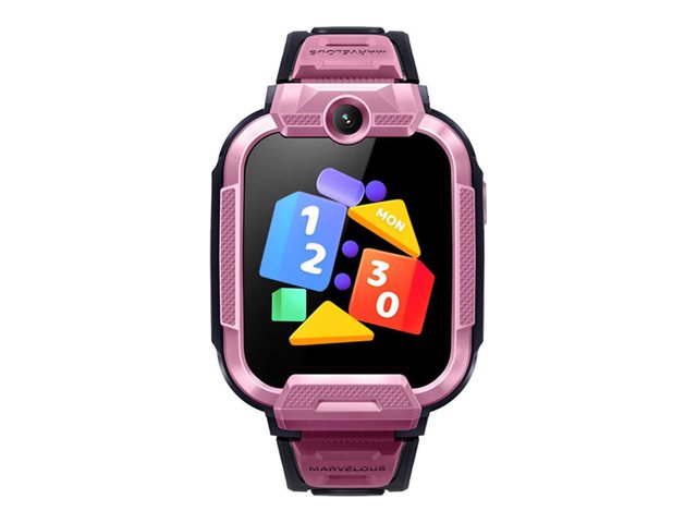 Mibro Kids Z5 - Smart ur med rem - håndledsstørrelse: op til 247,4 mm - display 1.69 - 128 MB - Wi-Fi, Bluetooth, LTE - 4G - 2 Megapixel kamera - pink