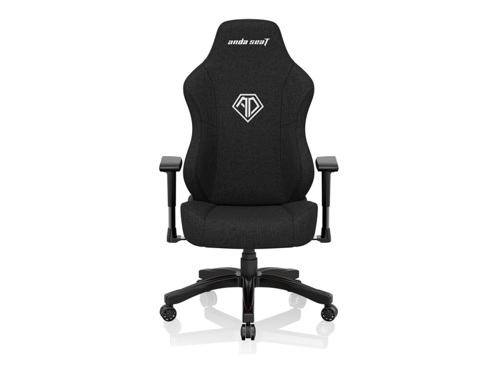 Anda Seat Phantom 3 Premium - Spillestol - ergonomisk - armstøtter - T-formet - vippe - drejeled - EverSoft linen fabric - carbon-sort