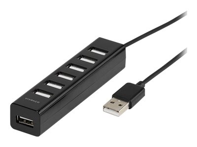 Vivanco - Hubb - 7 x USB 2.0 - skrivbordsmodell | Datortillbehör - Kablar & adaptrar - USB-hubbar | GameStuff