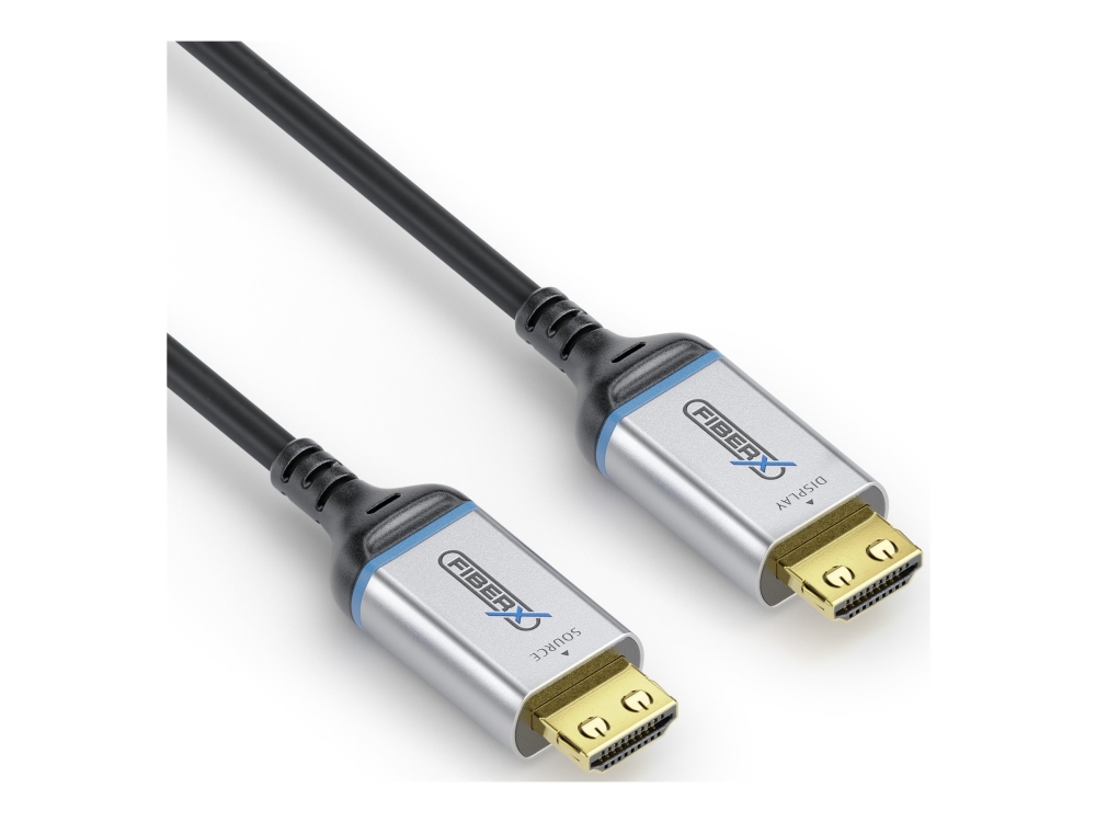 Fiberx Fx-I380-050, 50 M, Hdmi Typ A (Standard), Hdmi Typ A (Standard), 48 Gbit/S, Audio Return Channel (Arc), Schwarz, Silber