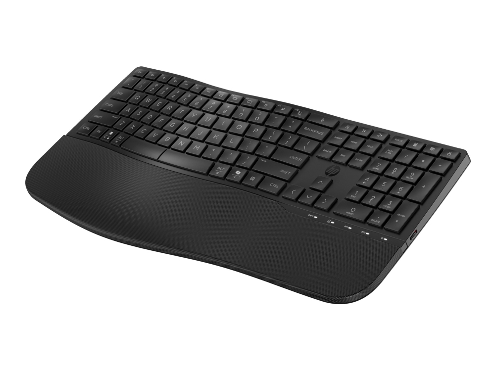 HP 680 Comfort - Tastatur - dual mode, 3-zone layout, multi-enhed, 23 programmerbare taster, OS Auto-Detection, lavprofil tastetryk - full size - trådløs - Bluetooth, 2.4 GHz - sort