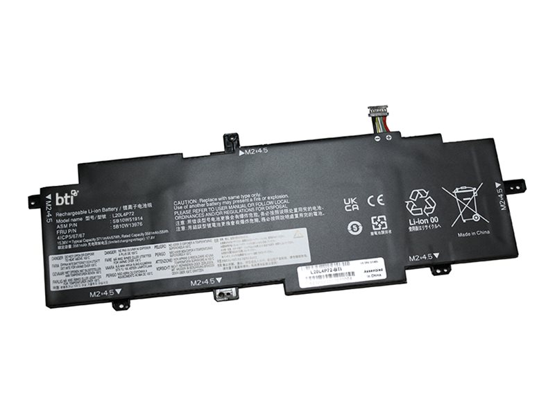 Bti - Batteri Til Bærbar Computer (Svarende Til: Lenovo L20l4p72) - Litiumion - 4-Cellet - 3711 Mah - 57 Wh