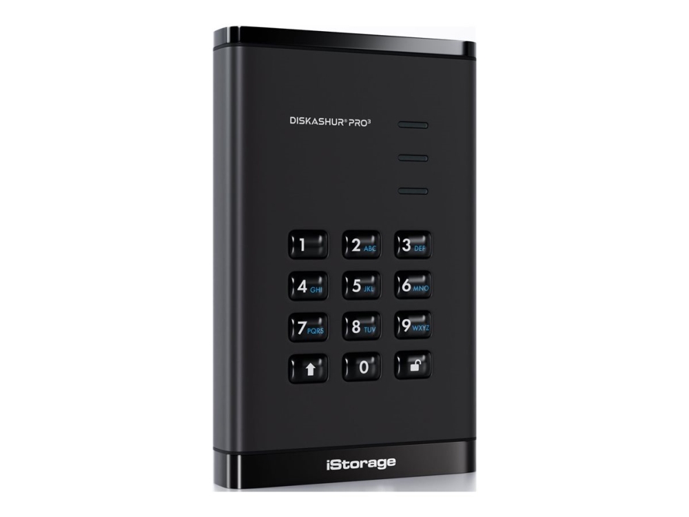 Istorage Diskashur Pro³ - Ssd - Krypteret - 1 Tb - Ekstern (Bærbar) - Usb 3.2 Gen 1 (Usb-C Stikforbindelse) - 256-Bit Aes-Xts, Fips 197 Pub, 256-Bit