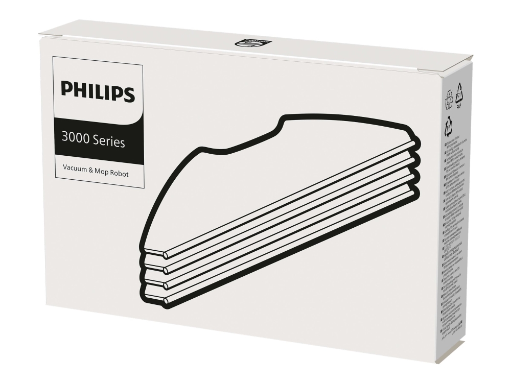 Philips XV1430 - Replacement mop cover - til robotgulvrenser (pakke med 4)