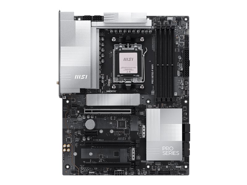 Msi Pro X870e-P Wifi - Bundkort - Atx - Socket Am5 - Amd X870e Chipset - 5 Gigabit Ethernet, Wi-Fi 7, Bluetooth - Onboard Grafik (Cpu Påkrævet) - Hd