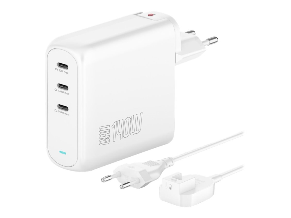 4Smarts - Strømforsyningsadapter - 140 Watt - 5 A - Qc 3.0, Qc 4.0+, Pd 2.0, Pd/Pps, Pd 3.0, Power Delivery 3.1, Super Charge, Fast Charge, Apple 2.4