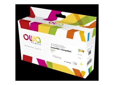 Owa - 49 Ml - Gul - Kompatibel - Hængekasse - Genproduceret - Blækpatron (Alternativ Til: Epson T7554) - For Epson Workforce Pro Wf-6530, 8010, 8090,