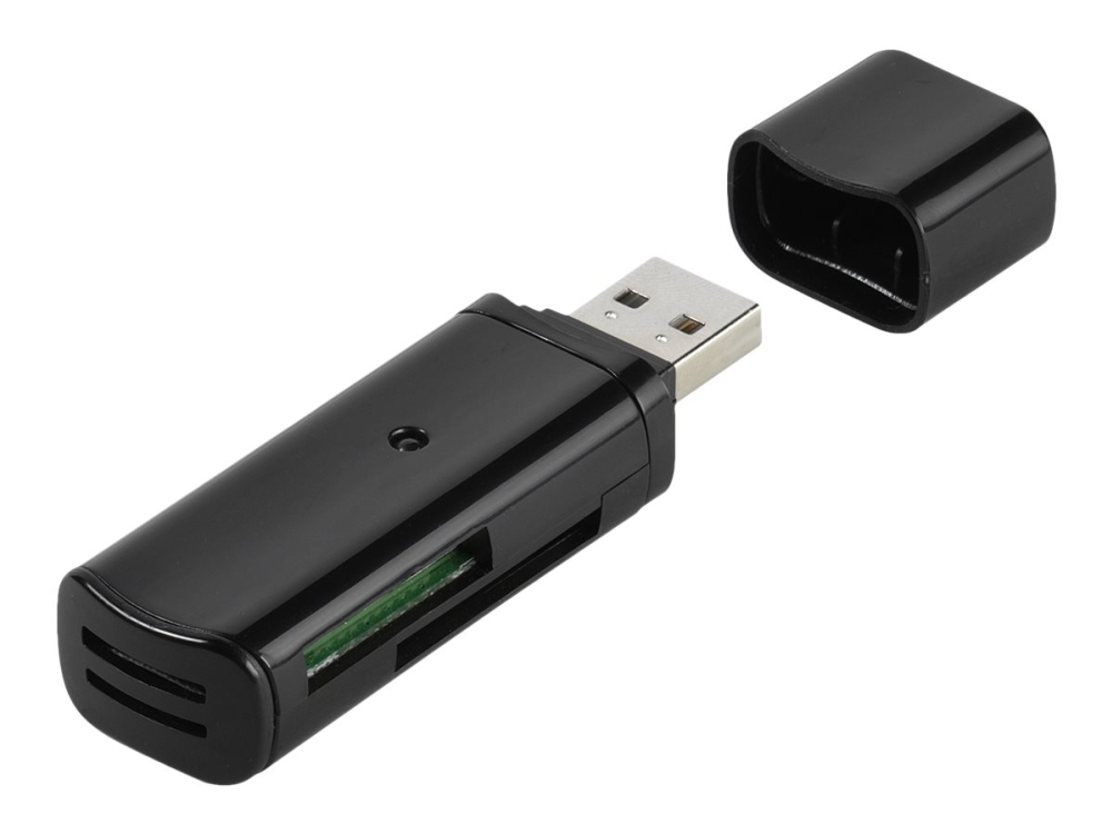 Vivanco IT-USBCR, MMC, MS Duo, MS PRO Duo, Memory Stick (MS), MicroSD (TransFlash), SD, SDHC, SDXC, svart, USB 2.0, Blister | Foto och video - Foto- & videotillbehör - Minneskortsläsare | GameStuff
