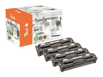 Peach Combi-Pack - 4 Pakker - Sort, Gul, Cyan, Magenta - Kompatibel - Genproduceret - Tonerpatron (Alternativ Til: Hp 131A, Hp Cf210a, Hp Cf211a, Hp