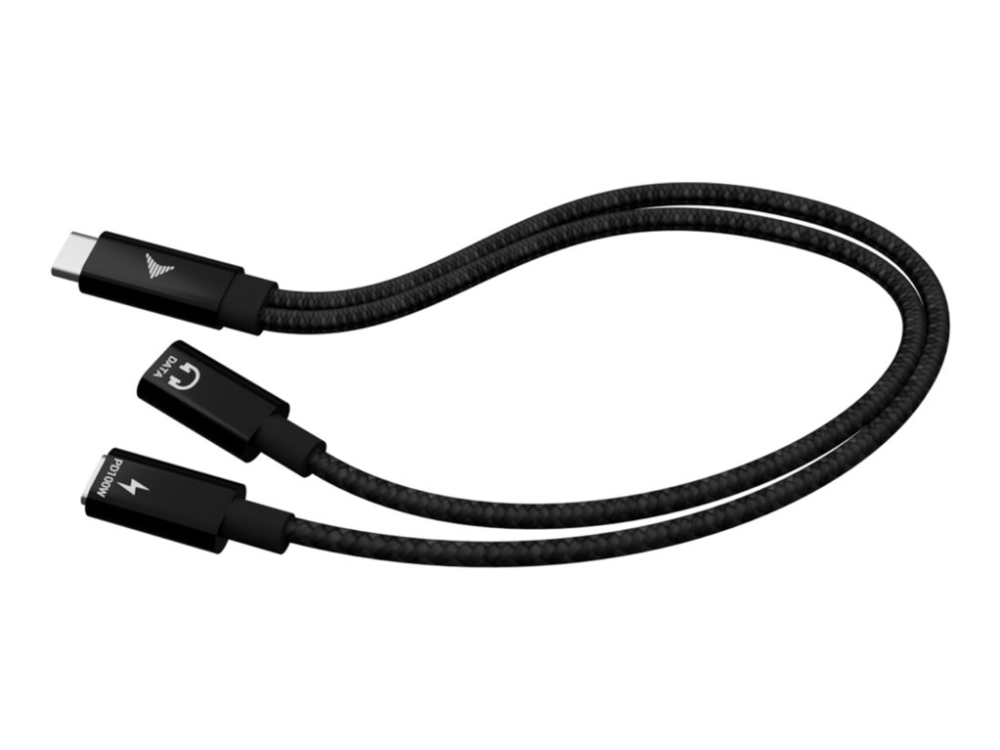 I-Tec Usb-C Cable Splitter Audio/Data + Power Delivery 100W, 0.3 M, Usb C, 2 X Usb C, Usb 2.0, Black