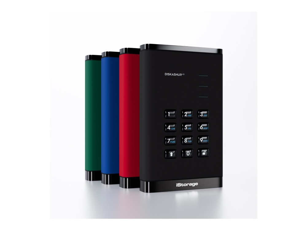 Istorage Diskashur³ - Harddisk - Krypteret - 1 Tb - Ekstern (Bærbar) - Usb 3.2 Gen 1 - 256-Bit Aes-Cbc, 256-Bit Aes-Xts, Aes-Ecb, Fips 140-3 Level 3