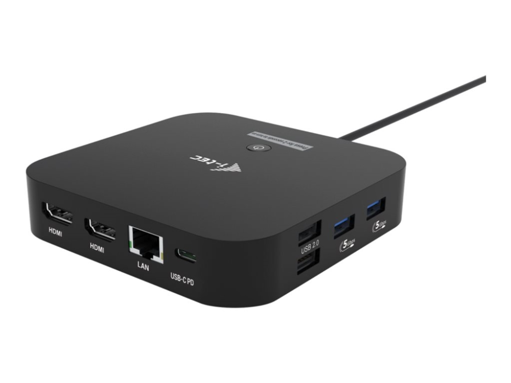 I-Tec C31dualhdmidockpd, Kabelgebunden, Usb 3.2 Gen 2 (3.1 Gen 2) Typ-C, 100 W, 10,100,1000 Mbit/S, Schwarz, 10 Gbit/Sec.