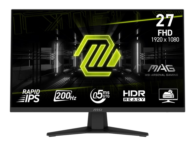 Msi Mag 274Fde - Led-Skærm - Gaming - 27" - 1920 X 1080 Full Hd (1080P) @ 200 Hz - Fast Ips - 300 Cd/M² - 1000:1 - 0.5 Ms - Hdmi, Displayport