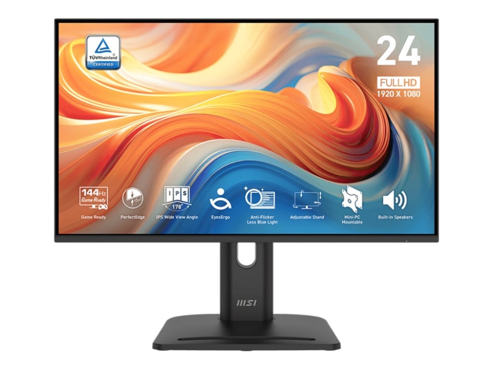Msi Pro Mp245pg E14 - Led-Skærm - Gaming - 24" (23.8" Til At Se) - 1920 X 1080 Full Hd (1080P) @ 144 Hz - Ips - 300 Cd/M² - 1500:1 - 1 Ms - Hdmi, Vga