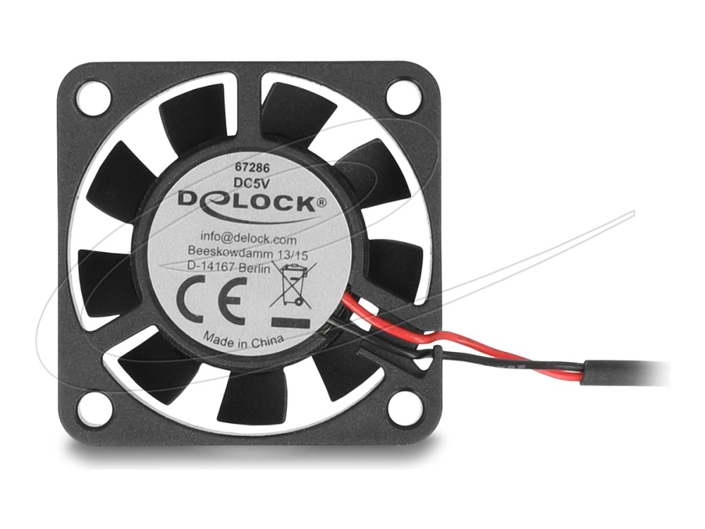 Delock - Indsats Med Blæser - Akselær - 40 Mm - Sort