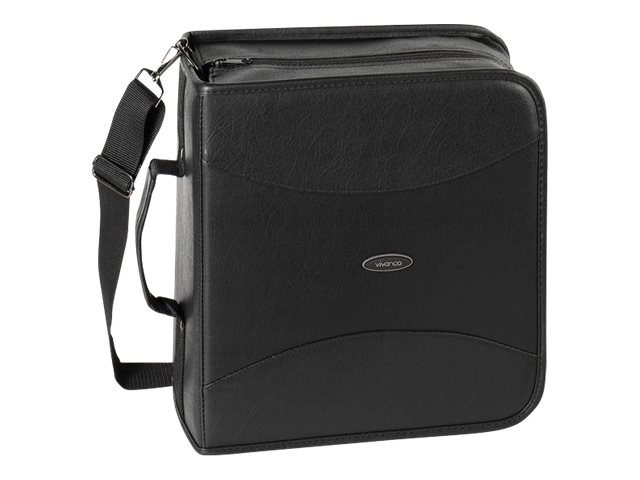 Vivanco Budget line - Bärväska för CD-/DVD-skivor - 320 skivor - fleece - svart | Datorkomponenter - Hårddisk & Lagring - Medialagring | GameStuff