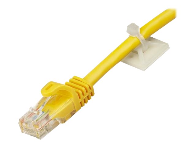 Startech 100 Pack Cable Tie Mounts With Adhesive Tape For 0.18 In. (4.6 Mm) Wide Ties, Nylon/Plastic Zip Tie Mounts, Electrical/Network Cable Wrap Mo