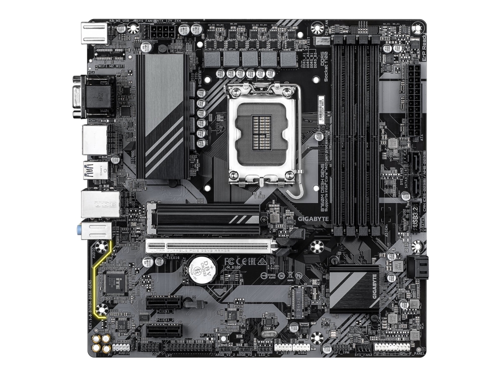 Gigabyte B760M DS3H GEN5 - Moderkort - micro ATX - LGA1700-uttag - B760 Chipuppsättning - USB 3.2 Gen 1, USB-C 3.2 Gen2 - 2.5 Gigabit LAN - inbyggda grafiken (CPU krävs) - HD-ljud (8 kanaler) | Datorkomponenter - Moderkort - Alla Moderkort | GameStuff
