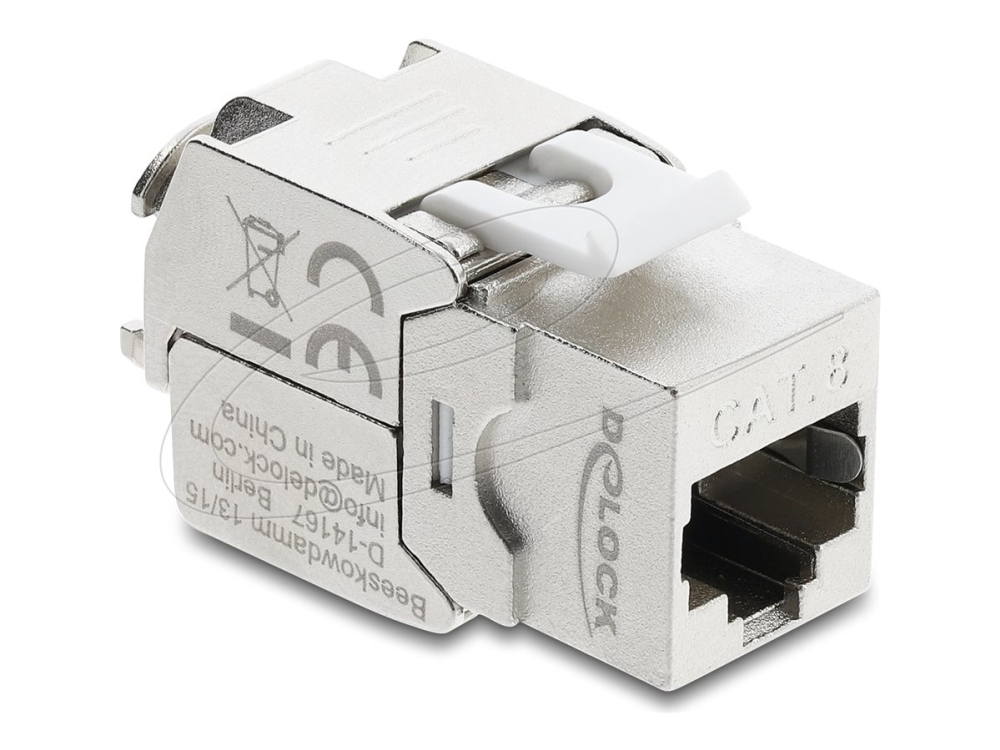 Delock - Modulär insättning - verktygsfri - CAT 8.1 - skärmad - RJ-45, LSA - silver/vit | Lauritz Knudsen - Övrige El-artiklar (LK) - LK IHC NET® Trådlös | GameStuff