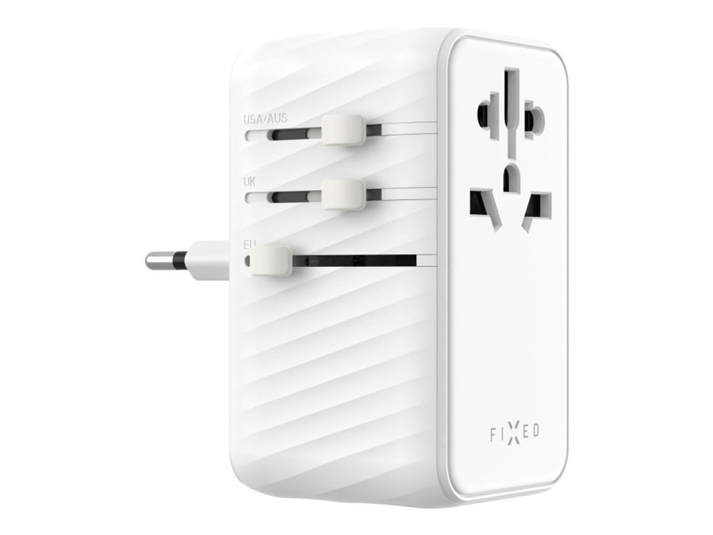 Fixed Voyager - Stromadapter - Gan - 85 Watt - 10 A - Pd 3.0 - 5 Ausgangsanschlüsse (4 X Usb-C, Usb Typ A) - Weiß