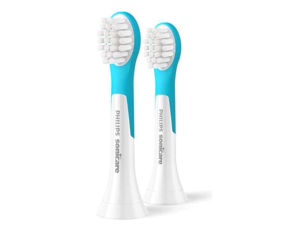 Philips Sonicare For Kids HX6032 - Ekstra tandbørstehoved - til tandbørste - hvid/hav (pakke med 2)