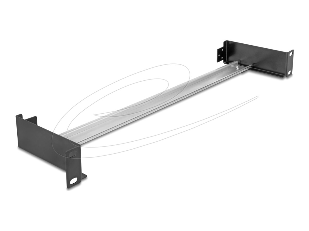 Delock 67283, Din Rail Panel, Metal, Black, 1 Pc(S)